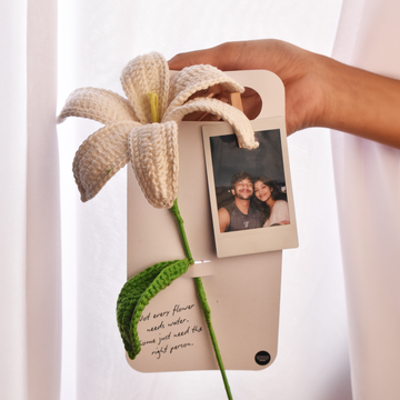 Miss You Lily | Crochet Flower Photo Card