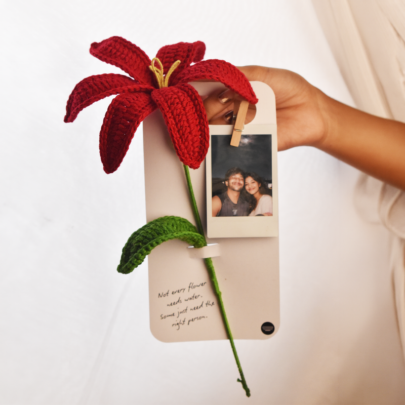 Say It Loud Lily | Crochet Flower Photo Card