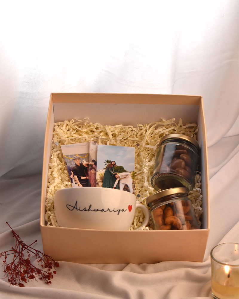Sips & Sweetness – Personalized Name Mug Hamper