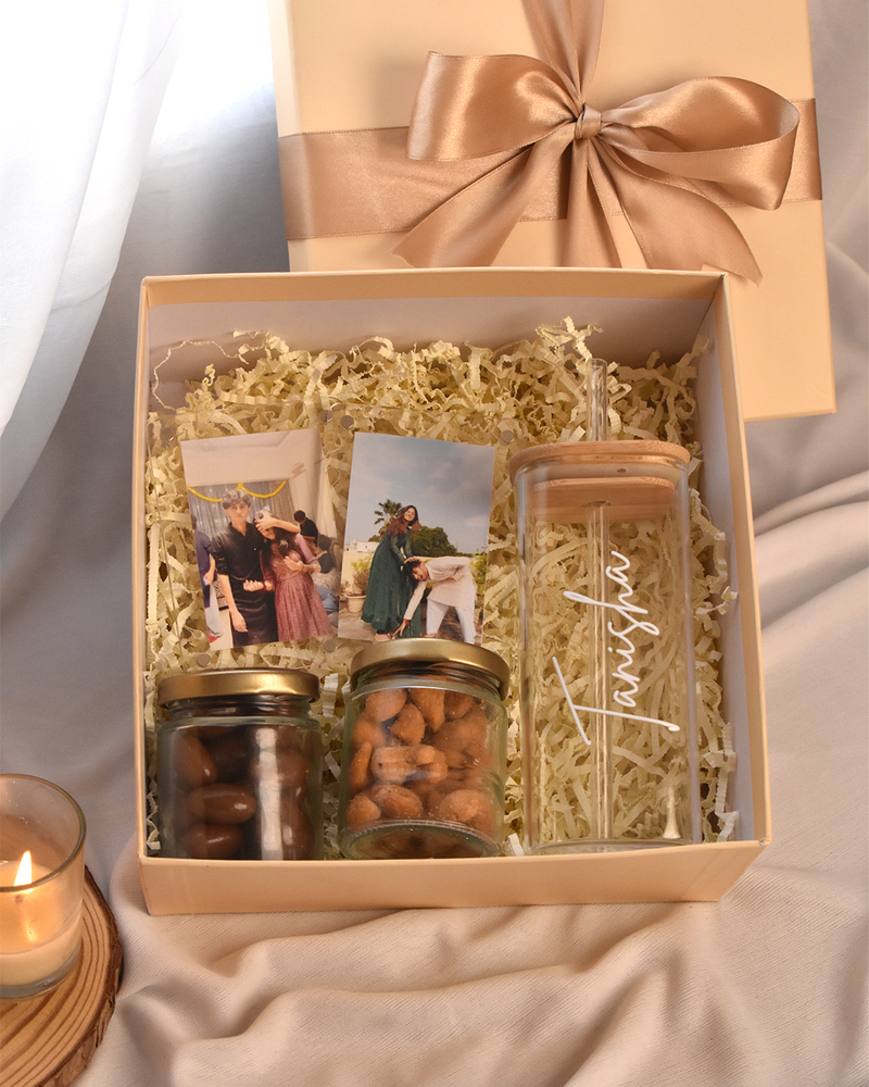 Cheers to You – Personalized Name Glass Tumbler Hamper