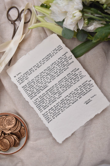 Personalised – Typewritten Letter