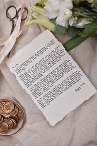Personalised – Typewritten Letter