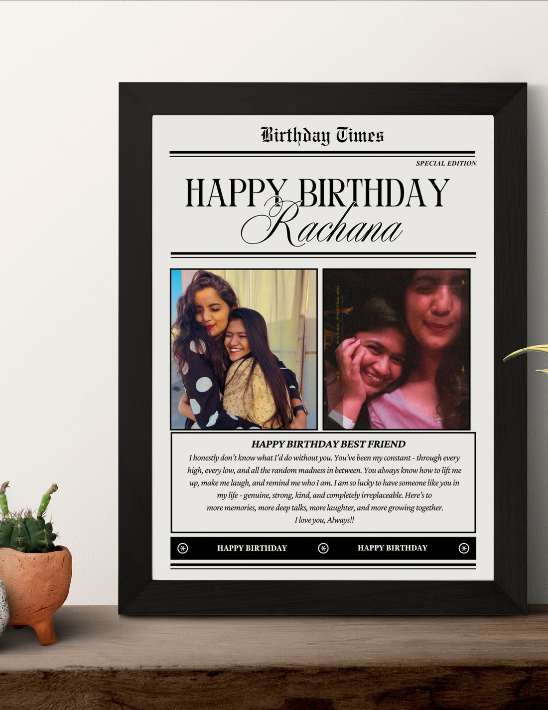 Personalised – Newspaper frame