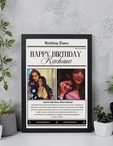 Personalised – Newspaper frame